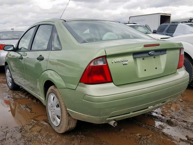 1FAHP34N67W149550 - 2007 FORD FOCUS ZX4 GREEN photo 3