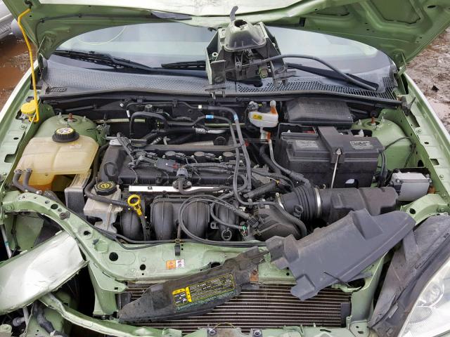 1FAHP34N67W149550 - 2007 FORD FOCUS ZX4 GREEN photo 7