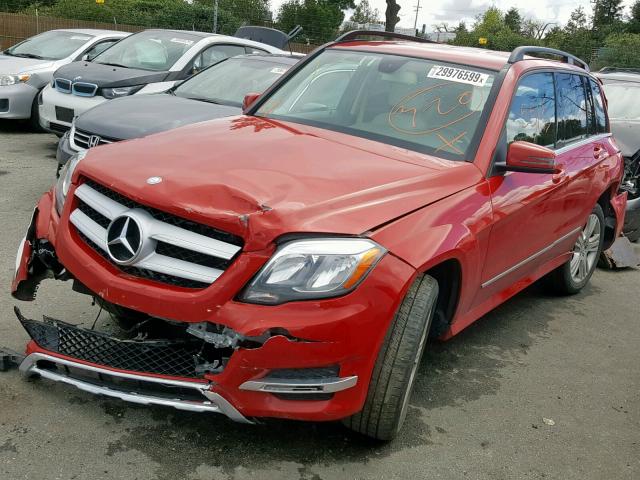 WDCGG8JB1EG323314 - 2014 MERCEDES-BENZ GLK 350 4M RED photo 2