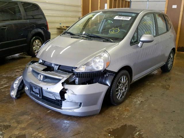 JHMGD38437S026956 - 2007 HONDA FIT GRAY photo 2