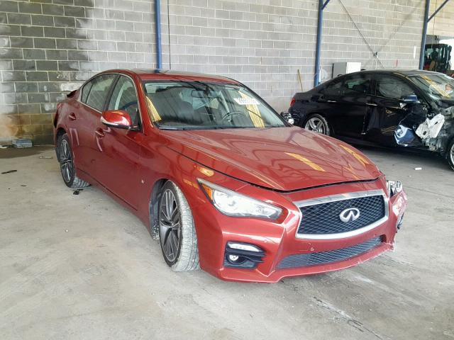 JN1BV7AP3EM681448 - 2014 INFINITI Q50 BASE RED photo 1