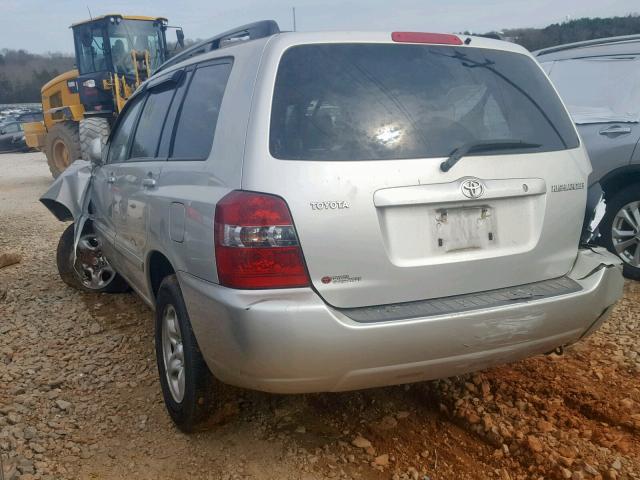 JTEGD21A750106213 - 2005 TOYOTA HIGHLANDER SILVER photo 3