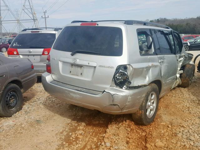 JTEGD21A750106213 - 2005 TOYOTA HIGHLANDER SILVER photo 4