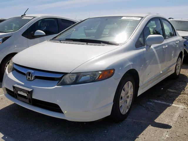 1HGFA46527L000769 - 2007 HONDA CIVIC GX WHITE photo 2