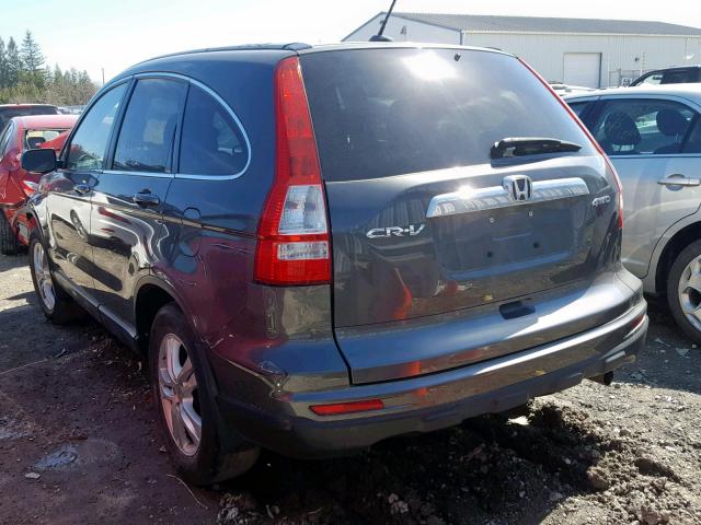 5J6RE4H79BL819859 - 2011 HONDA CR-V EXL GRAY photo 3