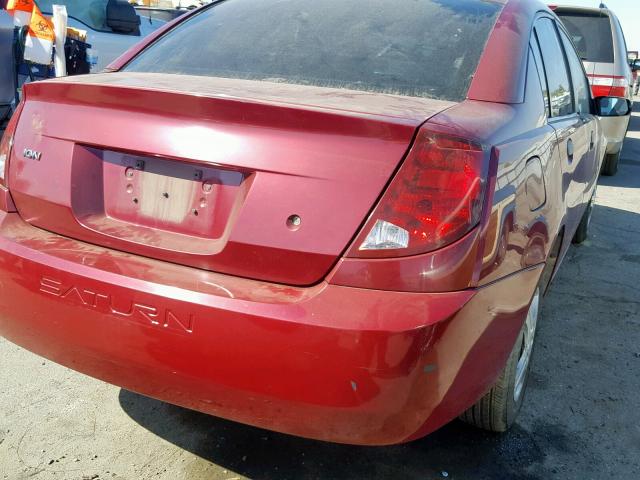 1G8AG52F55Z172018 - 2005 SATURN ION LEVEL RED photo 9