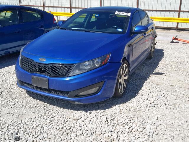 5XXGR4A62DG125861 - 2013 KIA OPTIMA SX BLUE photo 2