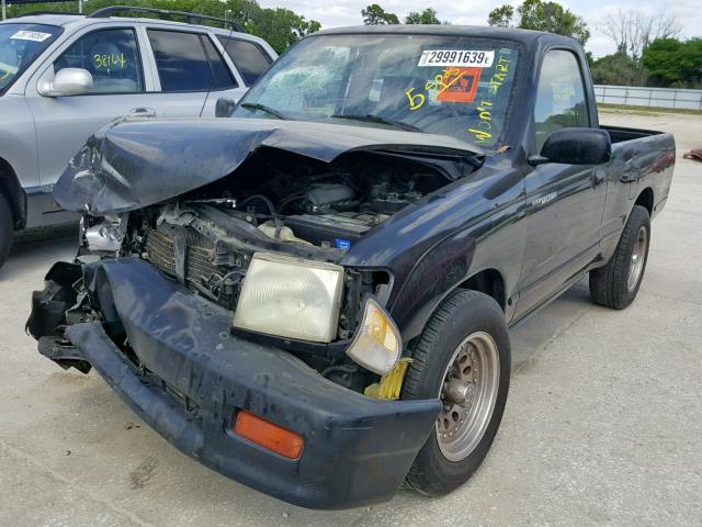 4TANL42N2WZ129774 - 1998 TOYOTA TACOMA BLACK photo 2