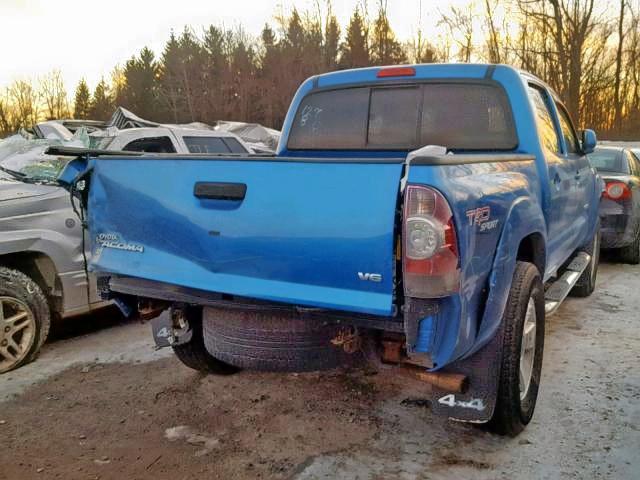 5TFLU4EN3BX021187 - 2011 TOYOTA TACOMA DOU BLUE photo 4