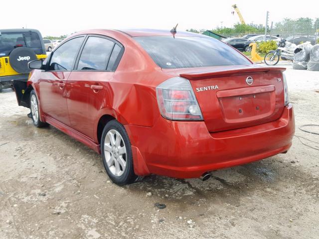 3N1AB6AP9BL627933 - 2011 NISSAN SENTRA 2.0 RED photo 3