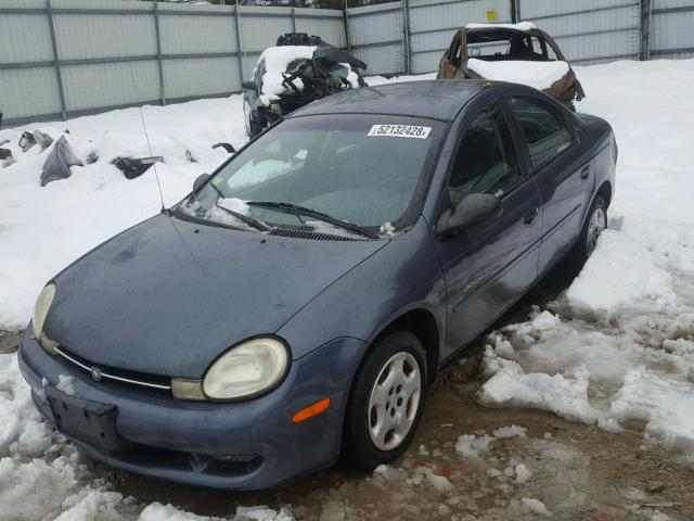 1B3ES46C91D170717 - 2001 DODGE NEON SE BLUE photo 2