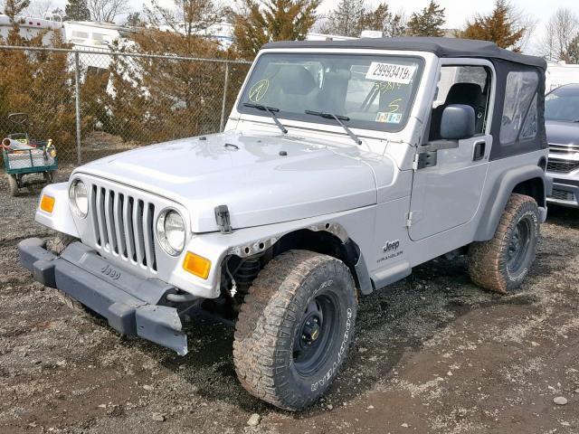 1J4FA29173P359429 - 2003 JEEP WRANGLER / SILVER photo 2