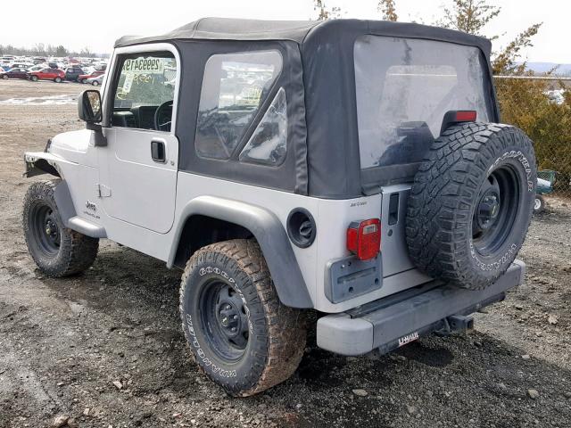 1J4FA29173P359429 - 2003 JEEP WRANGLER / SILVER photo 3