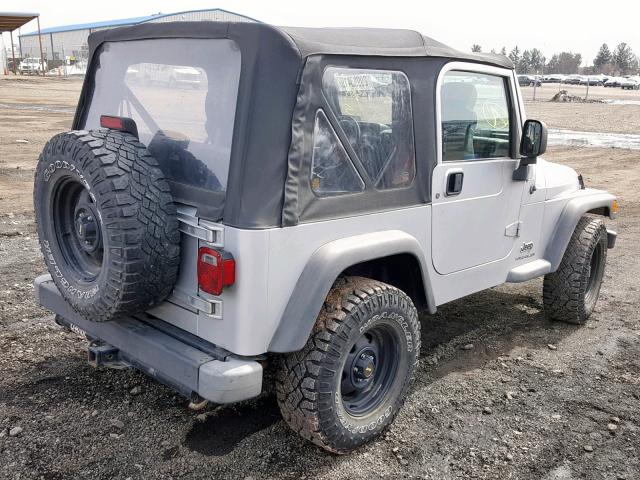 1J4FA29173P359429 - 2003 JEEP WRANGLER / SILVER photo 4