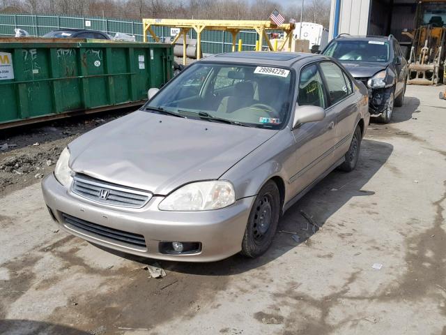 1HGEJ8642YL054942 - 2000 HONDA CIVIC EX TAN photo 2