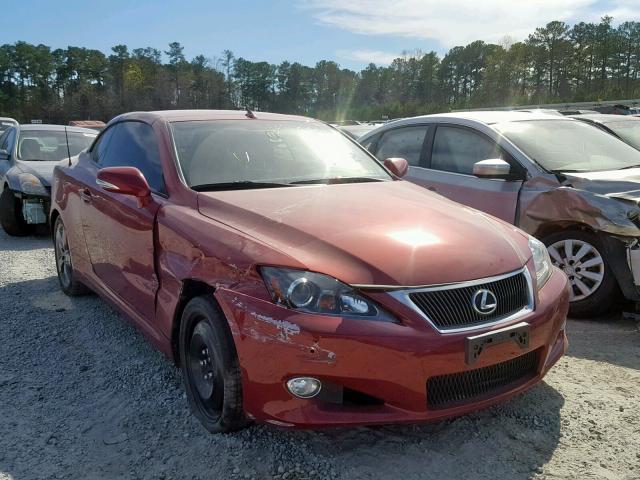 JTHFE2C26B2505292 - 2011 LEXUS IS 350 RED photo 1