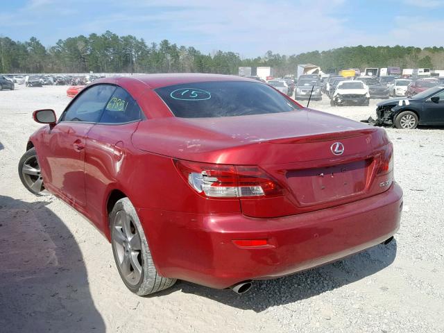 JTHFE2C26B2505292 - 2011 LEXUS IS 350 RED photo 3