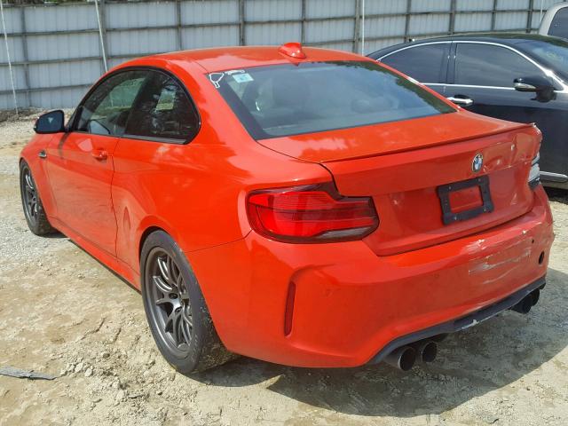 WBS1J5C58JVD37571 - 2018 BMW M2 ORANGE photo 3