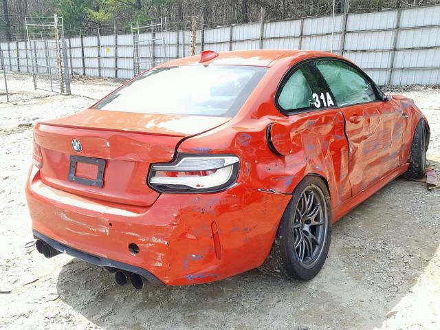 WBS1J5C58JVD37571 - 2018 BMW M2 ORANGE photo 4