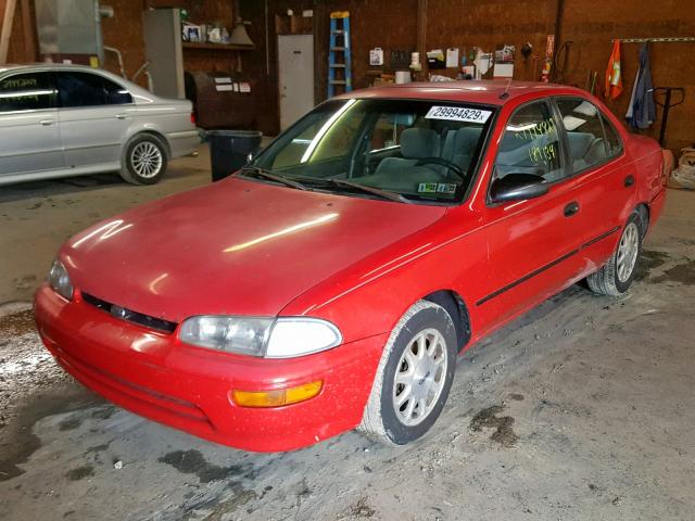 1Y1SK5269TZ045080 - 1996 CHEVROLET GEO METRO RED photo 2