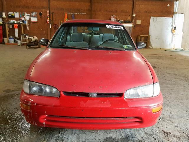 1Y1SK5269TZ045080 - 1996 CHEVROLET GEO METRO RED photo 9