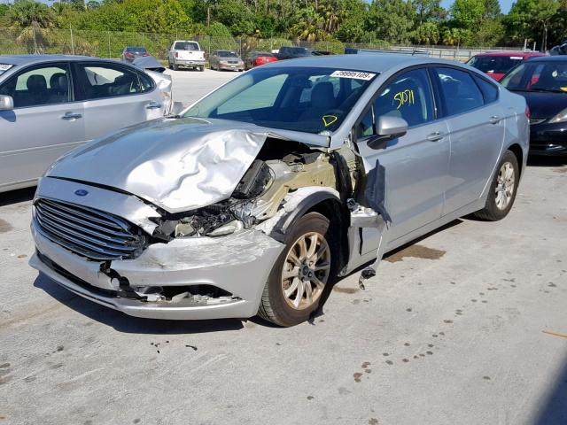 3FA6P0G71HR280389 - 2017 FORD FUSION S RED photo 2