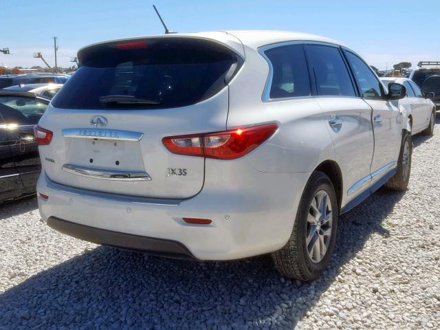 5N1AL0MM2DC321143 - 2013 INFINITI JX35 WHITE photo 4