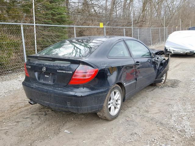 WDBRN40J23A522523 - 2003 MERCEDES-BENZ C 230K SPO BLACK photo 4