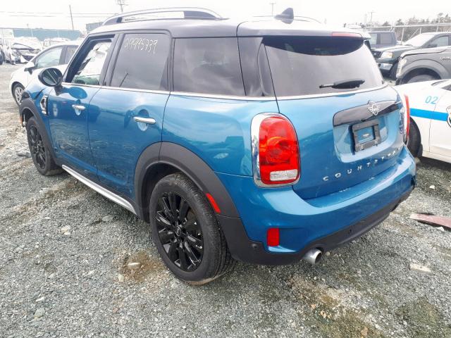 WMZYT5C52K3E63907 - 2019 MINI COOPER S C BLUE photo 3