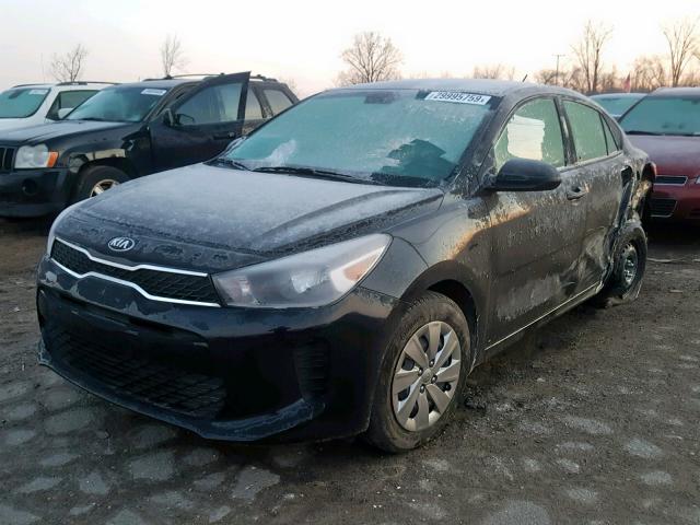 3KPA24AB5JE080216 - 2018 KIA RIO LX BLACK photo 2