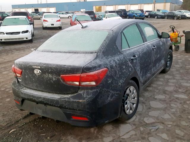 3KPA24AB5JE080216 - 2018 KIA RIO LX BLACK photo 4