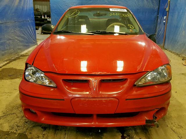 1G2NW12E35M199052 - 2005 PONTIAC GRAND AM G RED photo 9