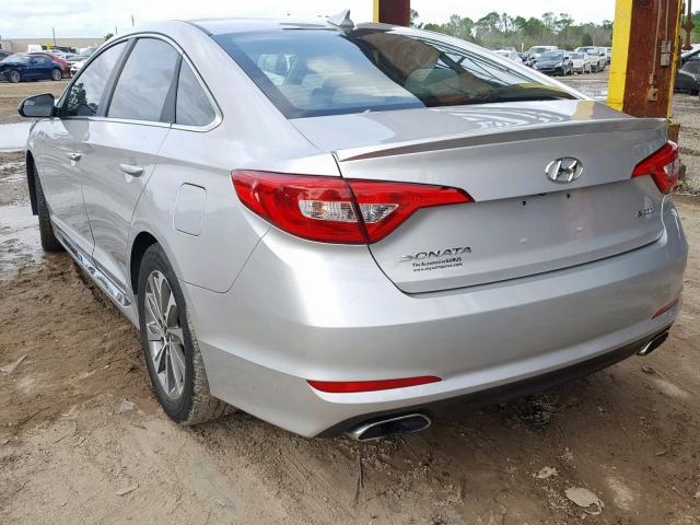 5NPE34AF1FH061733 - 2015 HYUNDAI SONATA SPO SILVER photo 3