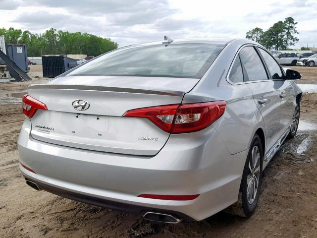 5NPE34AF1FH061733 - 2015 HYUNDAI SONATA SPO SILVER photo 4