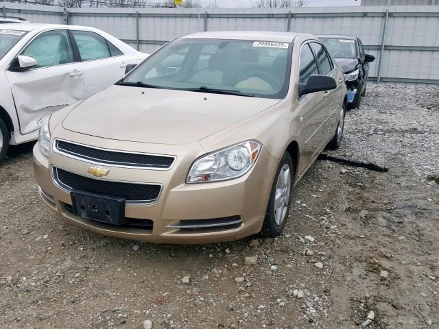 1G1ZG57B78F230076 - 2008 CHEVROLET MALIBU LS GOLD photo 2