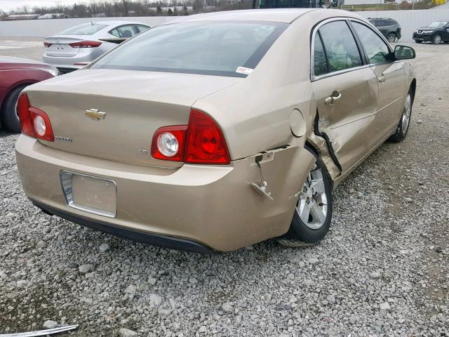 1G1ZG57B78F230076 - 2008 CHEVROLET MALIBU LS GOLD photo 4