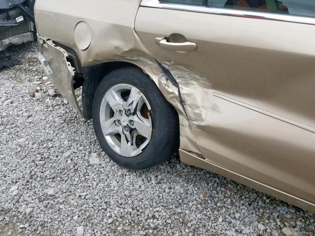 1G1ZG57B78F230076 - 2008 CHEVROLET MALIBU LS GOLD photo 9