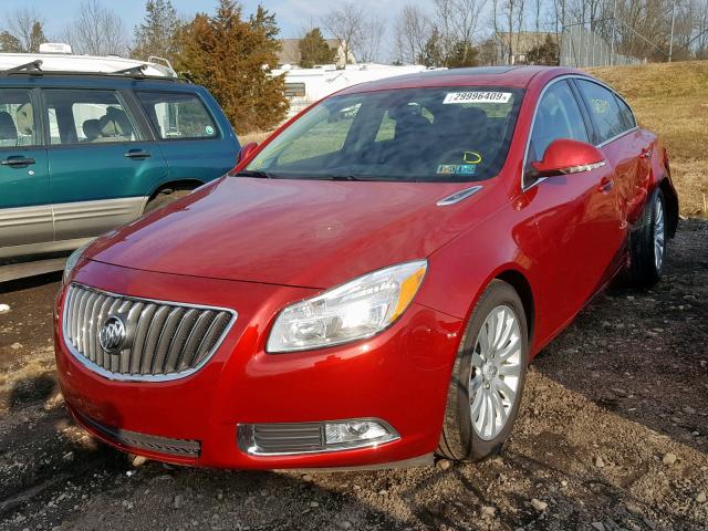 2G4GS5EV0D9228579 - 2013 BUICK REGAL PREM RED photo 2