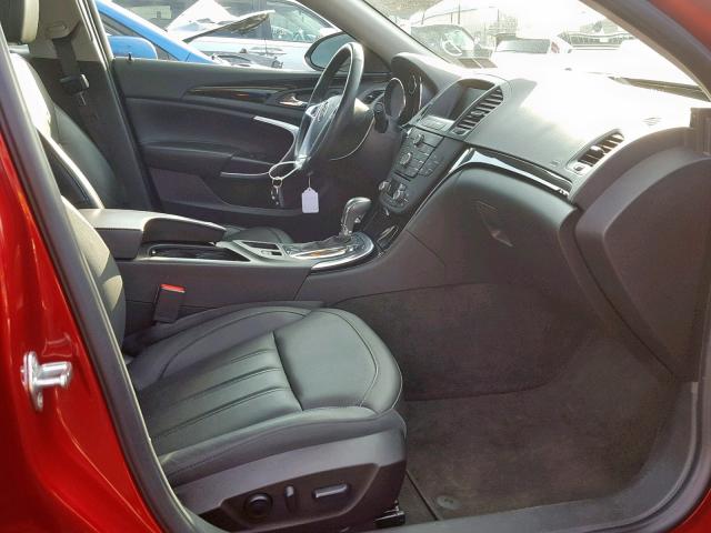 2G4GS5EV0D9228579 - 2013 BUICK REGAL PREM RED photo 5