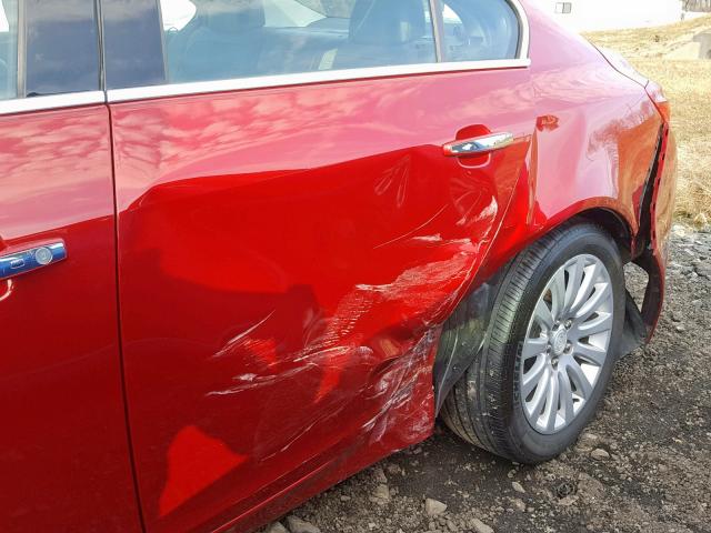 2G4GS5EV0D9228579 - 2013 BUICK REGAL PREM RED photo 9