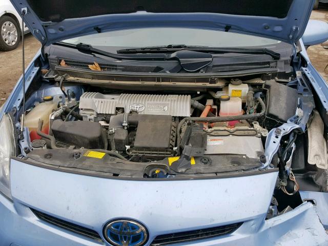 JTDKN3DP7C3014872 - 2012 TOYOTA PRIUS PLUG BLUE photo 7