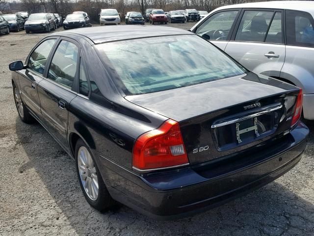 YV1TH592261432125 - 2006 VOLVO S80 2.5T BLACK photo 3