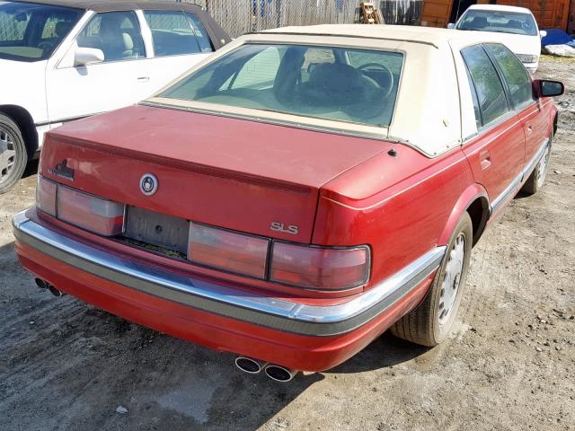 1G6KS52Y2SU815074 - 1995 CADILLAC SEVILLE SL RED photo 4