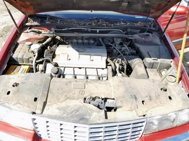 1G6KS52Y2SU815074 - 1995 CADILLAC SEVILLE SL RED photo 7