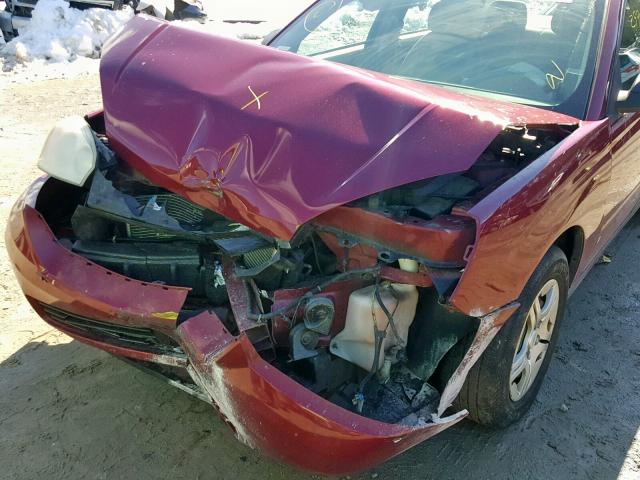 1G1ZS58F97F241854 - 2007 CHEVROLET MALIBU LS RED photo 9