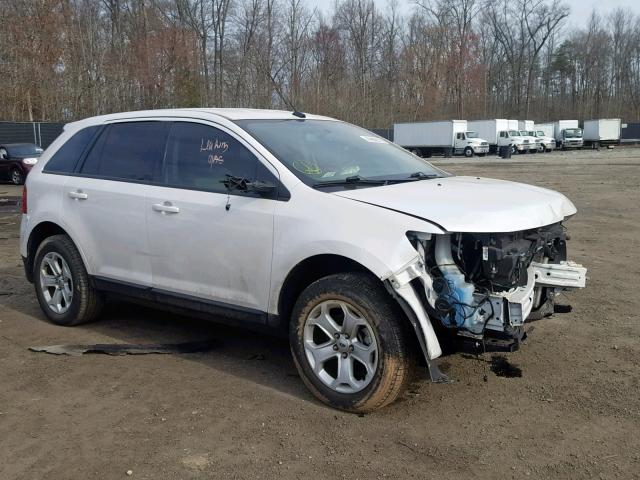 2FMDK4JC3EBB73184 - 2014 FORD EDGE SEL WHITE photo 1