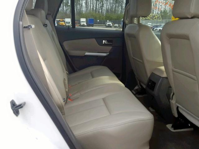 2FMDK4JC3EBB73184 - 2014 FORD EDGE SEL WHITE photo 6