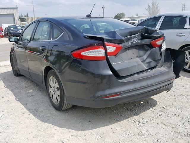 3FA6P0G77ER373154 - 2014 FORD FUSION S BLACK photo 3