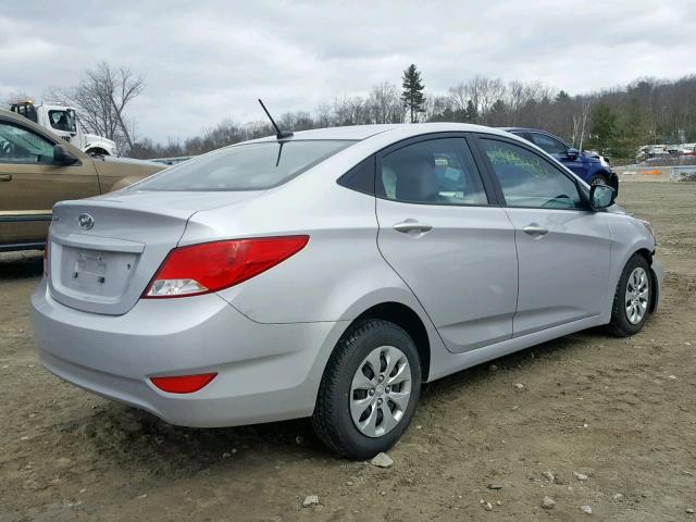 KMHCT4AE9HU316695 - 2017 HYUNDAI ACCENT SE SILVER photo 4