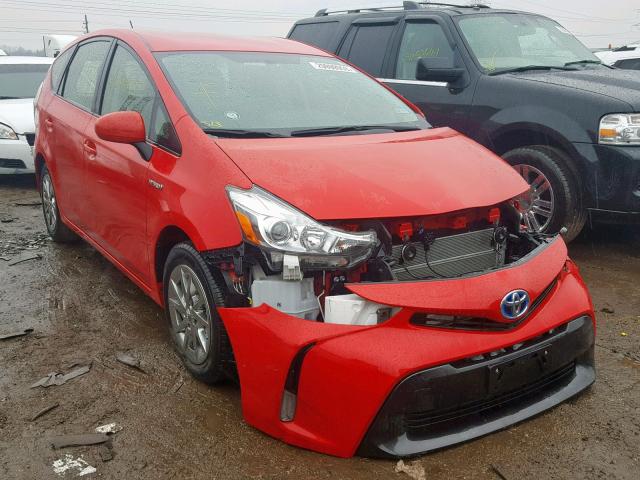 JTDZN3EU2FJ021179 - 2015 TOYOTA PRIUS V RED photo 1